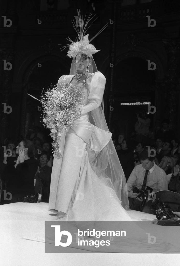 Dior fashion show, Spring/Summer 85, Paris, January 29, 1985 (b/w photo)