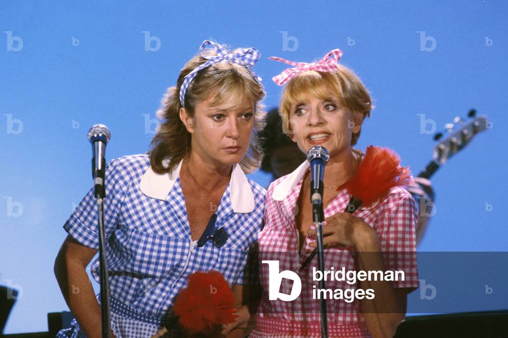 Singers Alice Dona and Annie Cordy on TV Programme in November 1980 (photo)