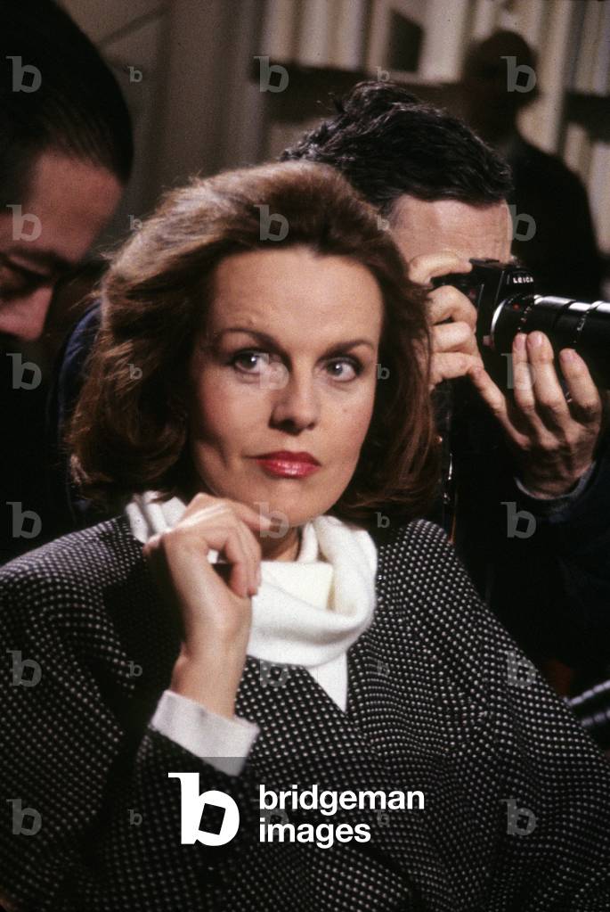 French Journalist Catherine Nay during TV Programme 