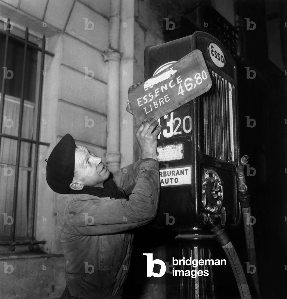New Prize of Petrol, France, December 1949 (b/w photo)