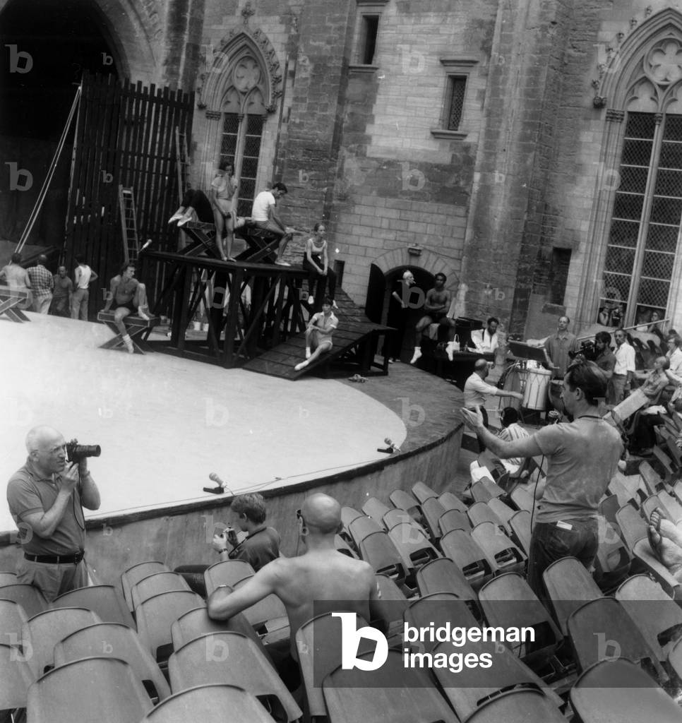 Maurice Bejart during Rehearsal of Ballet 