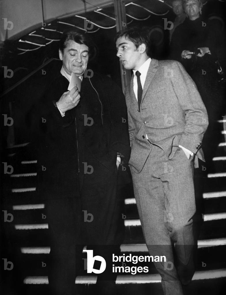 Jean Marais and his Adopted Son Serge Ayala at Premiere of Film 