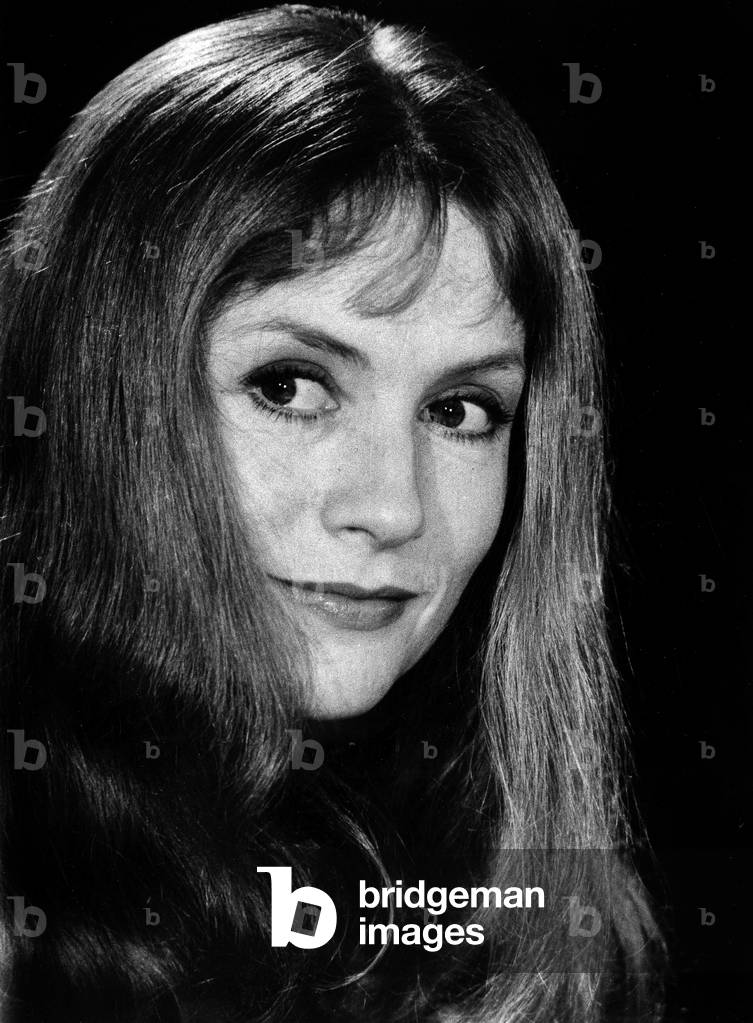 Isabelle Huppert during TV Programme in February 1989 (b/w photo)