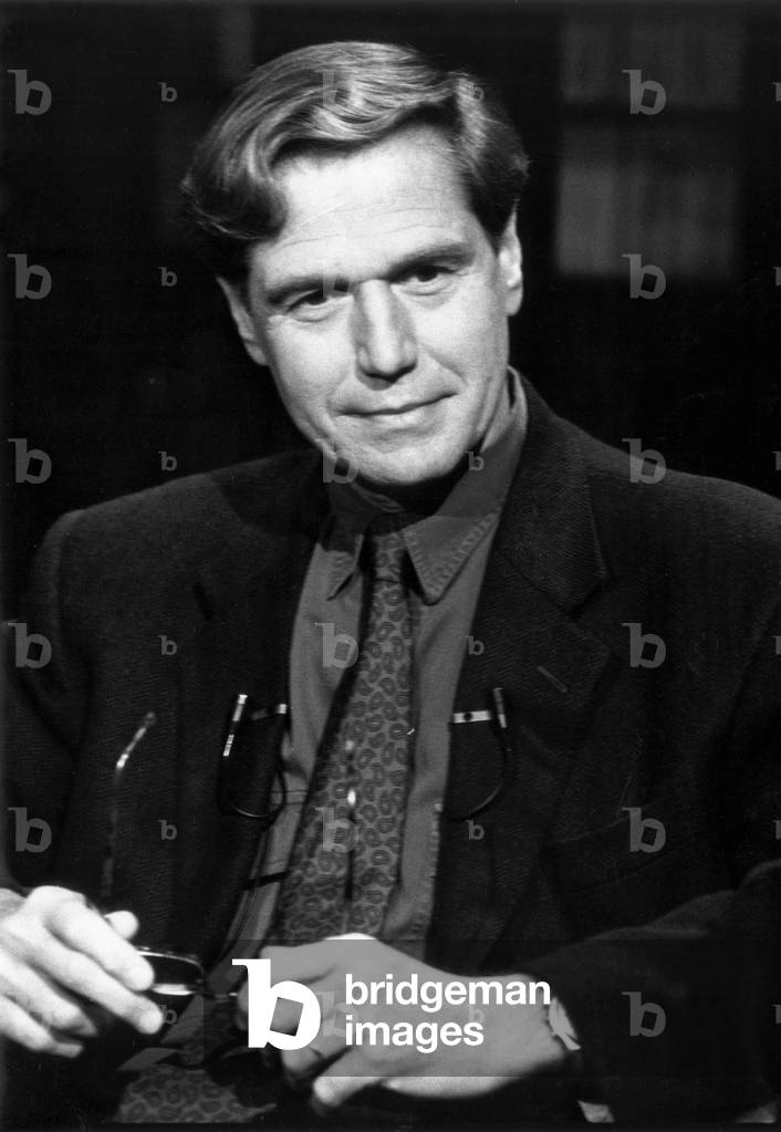 French Journalist Bernard Rapp on November 18, 1991 (b/w photo)