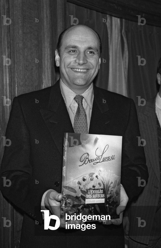 Bernard Loiseau, french cook, presenting his book 