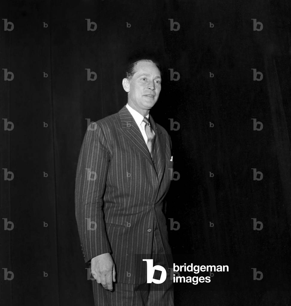 American Director Franchot Tone, Paris, September 11, 1948 (b/w photo)