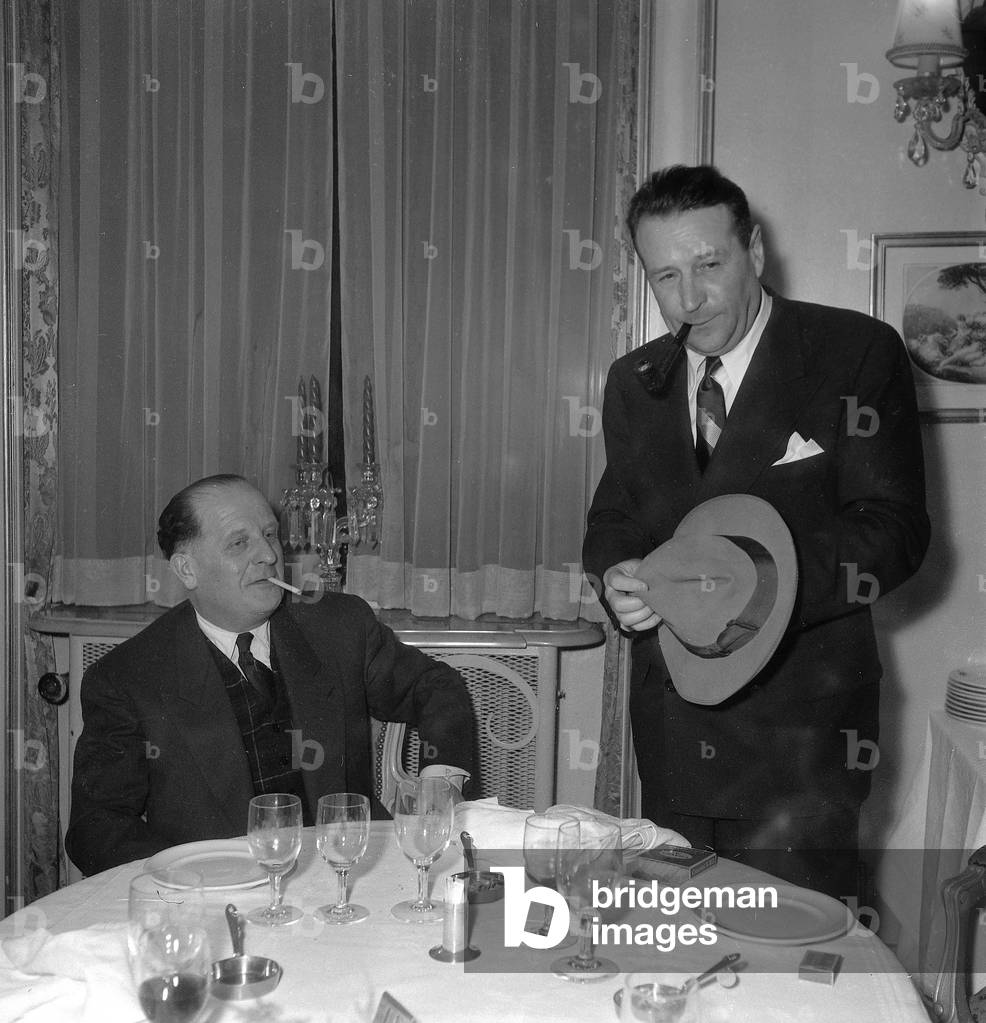 Georges Simenon with Max Favalelli, 1952