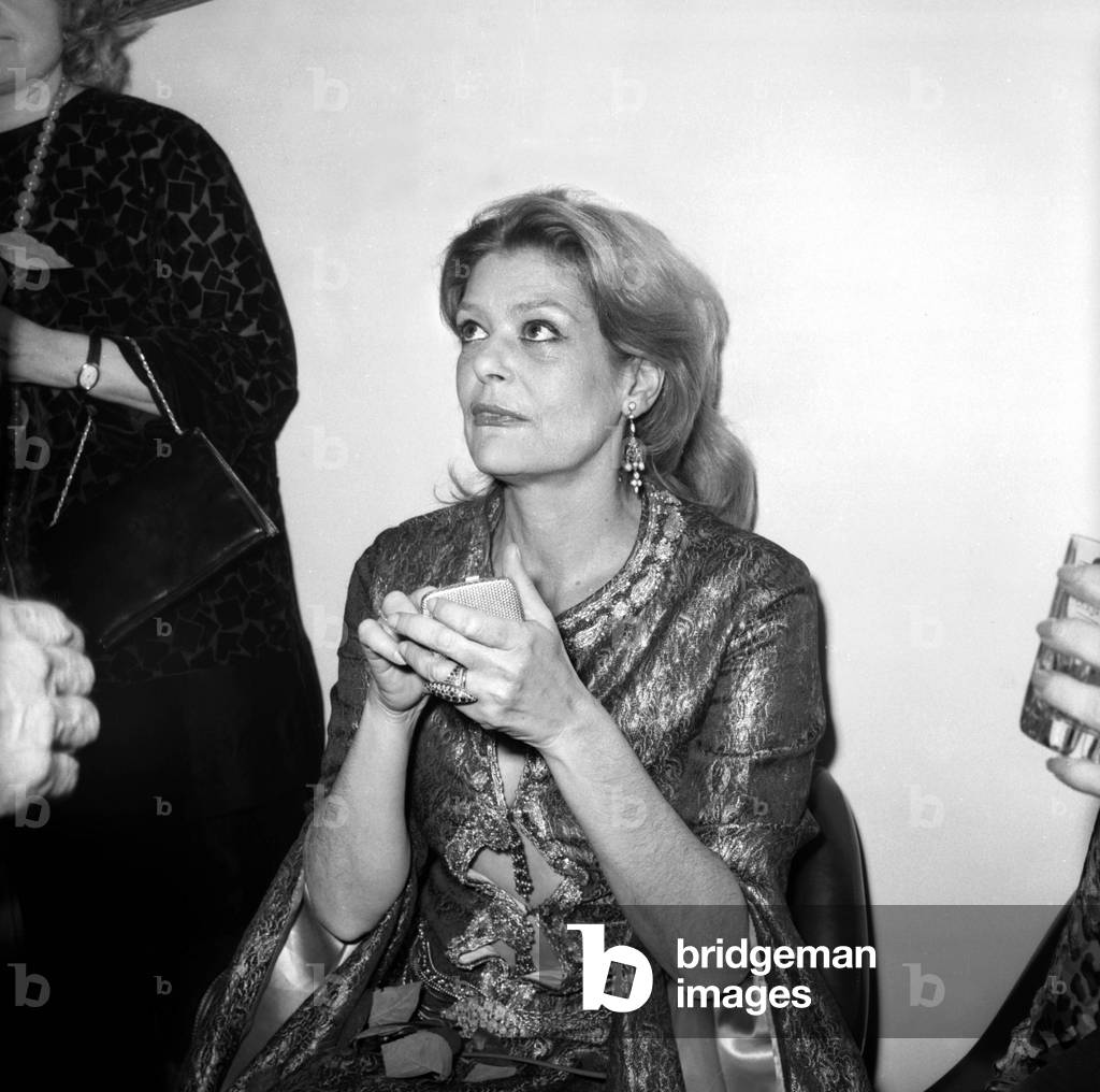 Nuit Du Cinema (Movie Prize Giving) in Paris on November 26, 1971 : Melina Mercouri (b/w photo)