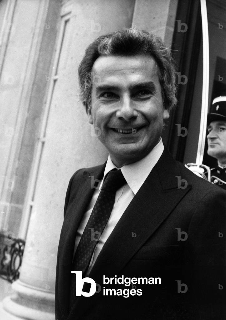 Francisco Sa Carneiro, Portuguese Prime Minister, Leaving Elysee, Paris, After Meeting With French President Giscardd'Estaing July 1St, 1980 (b/w photo)