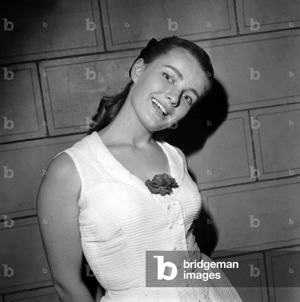 Marie Christine Barrault at Entrance Exam For The Conservatoire, Paris, October 20, 1964 (b/w photo)