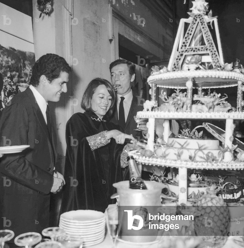 Claude Lelouch ,Annie Girardot et Yves Montand