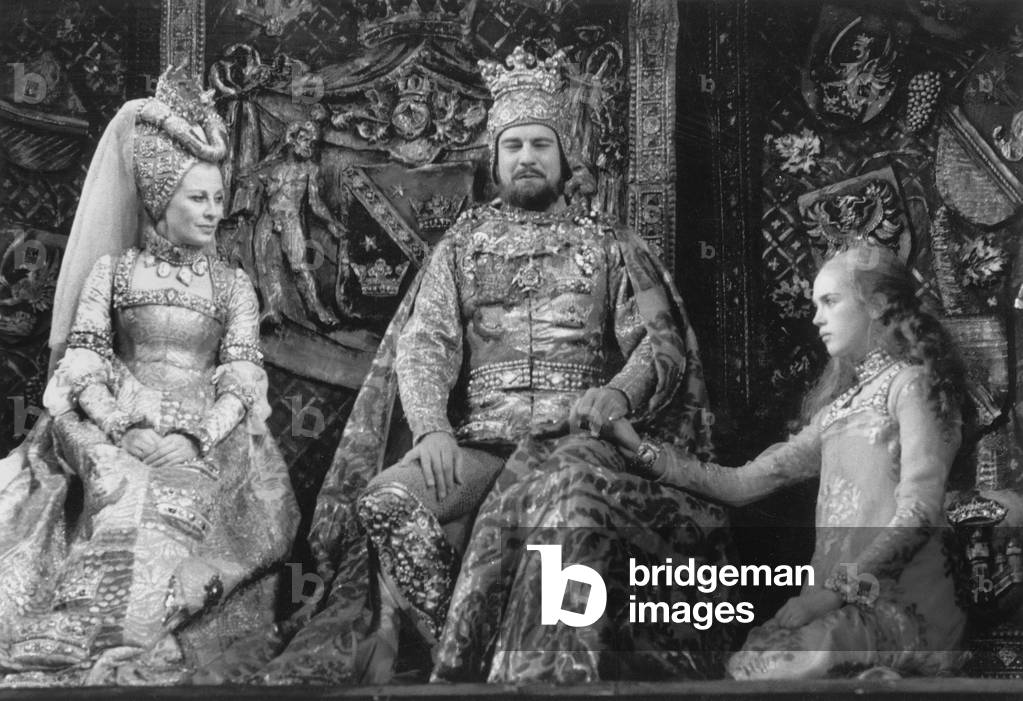 Isabelle Adjani (R) With Claude Winter and Jacques Toja in Play Ondine By Jeangiraudoux at The Comedie Francaise March 1974 (b/w photo)