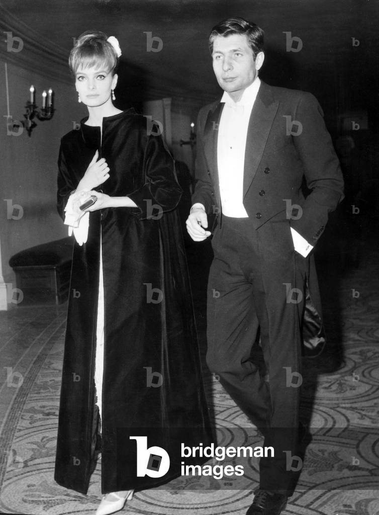 Gunter Sachs With Birgitta Laaf at Premiere of Film 