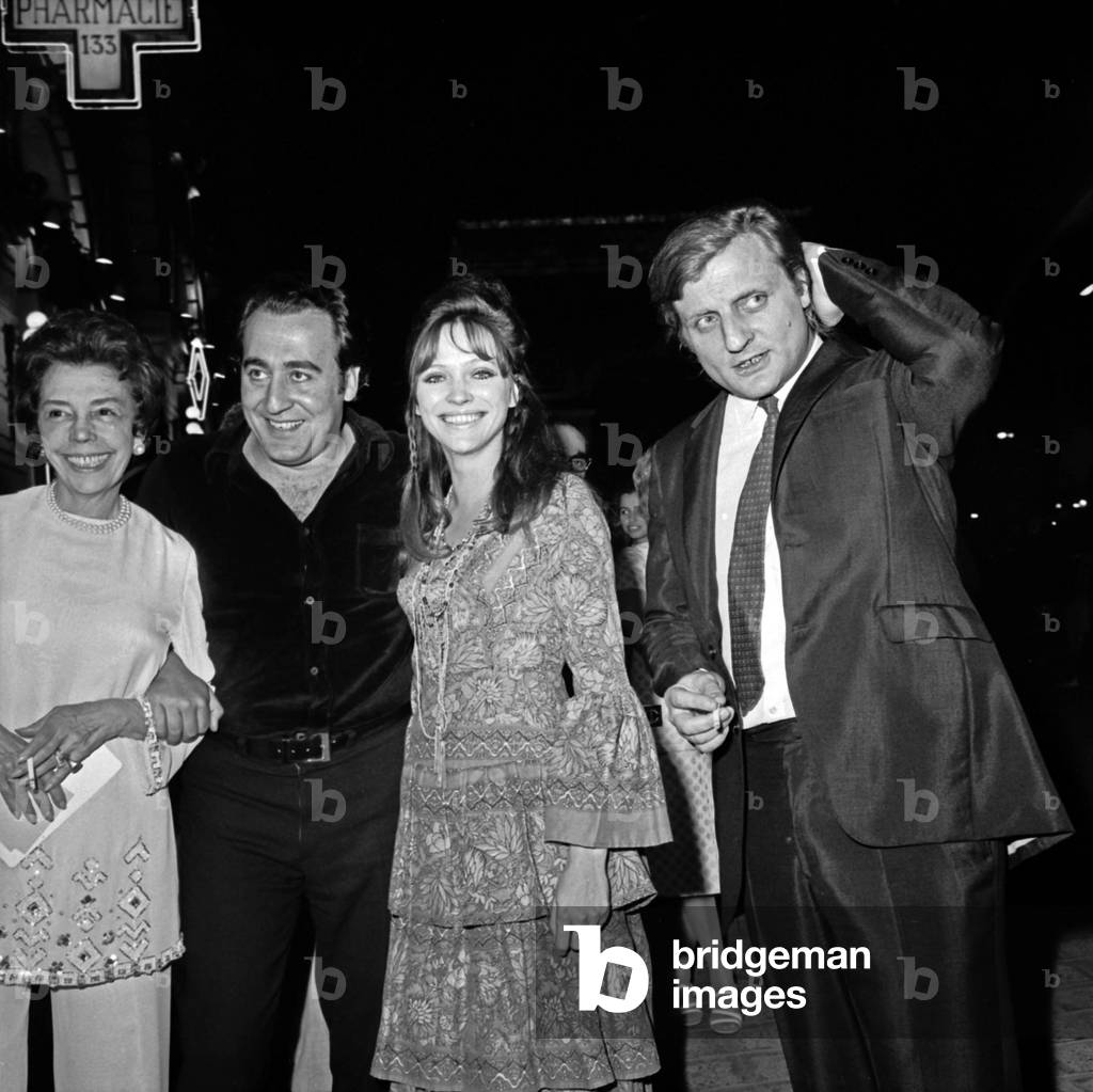 Anna Karina and Bruno Cremer at Premiere of Film 