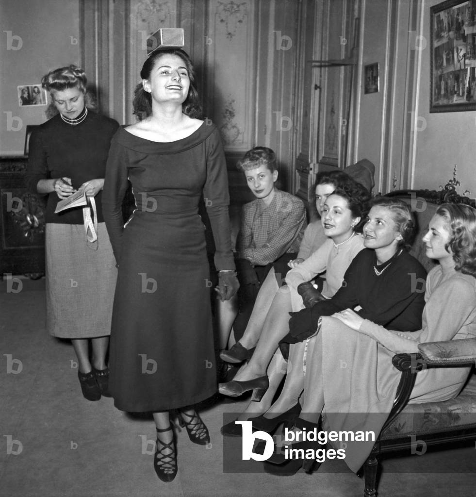 A School For Models, Paris, November 25, 1948 (b/w photo)