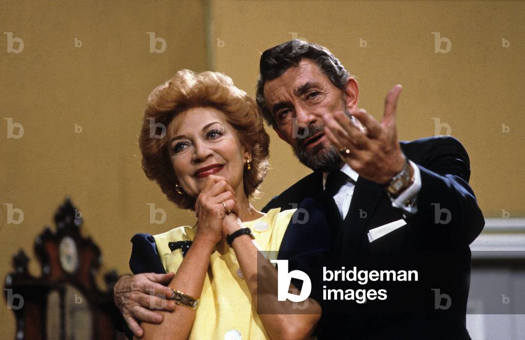 At the Theatre Ce Soir: “Adieu Prudence” With Francoise Christophe And Jean Claude Pascal In November 1984. (photo)