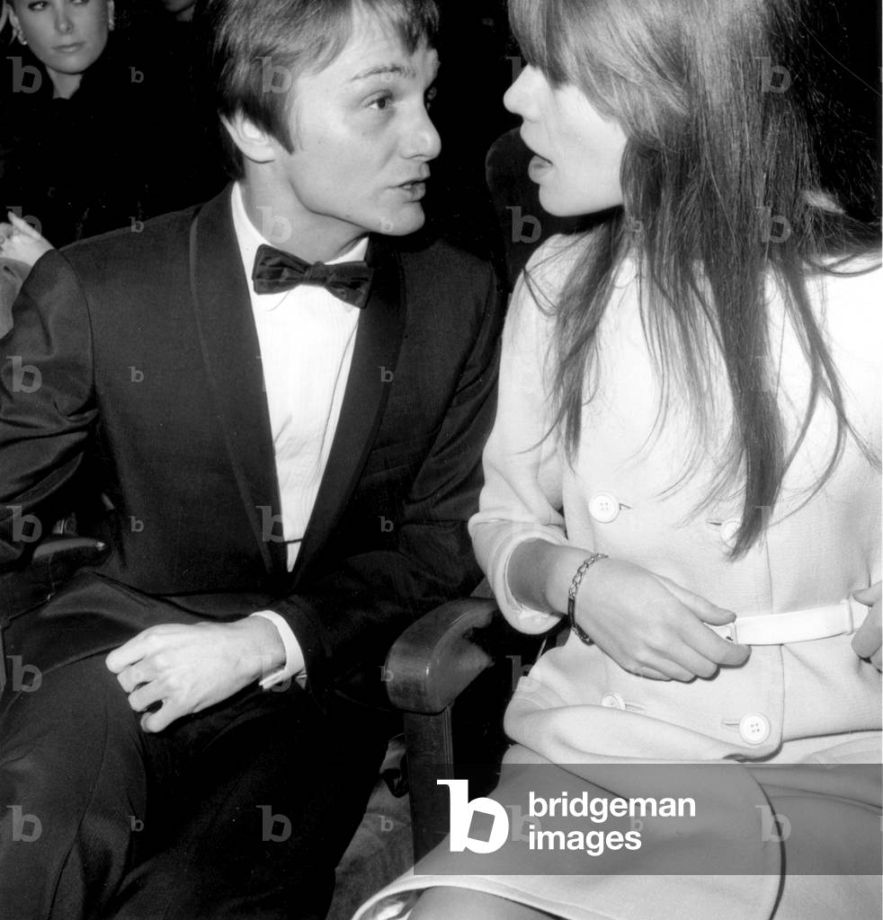 Francoise Hardy and Claude Francois, 1966 (b/w photo)