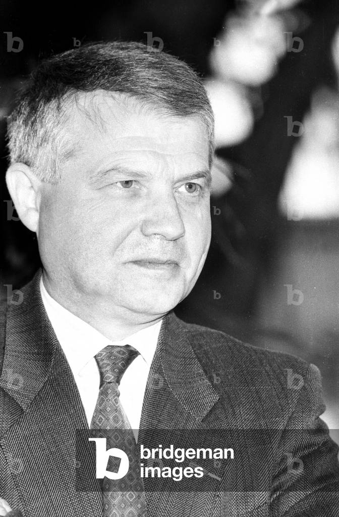 French Professors Luc Montagnier After He Received A Prize For Research About Aids, Grand Palais, Paris, June 10, 1987 (b/w photo)