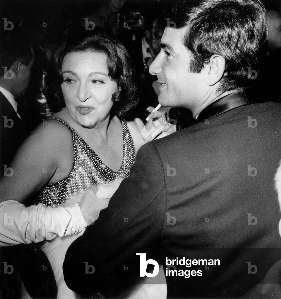 Marie Bell and Jean Claude Brialy December 3, 1964 (b/w photo)