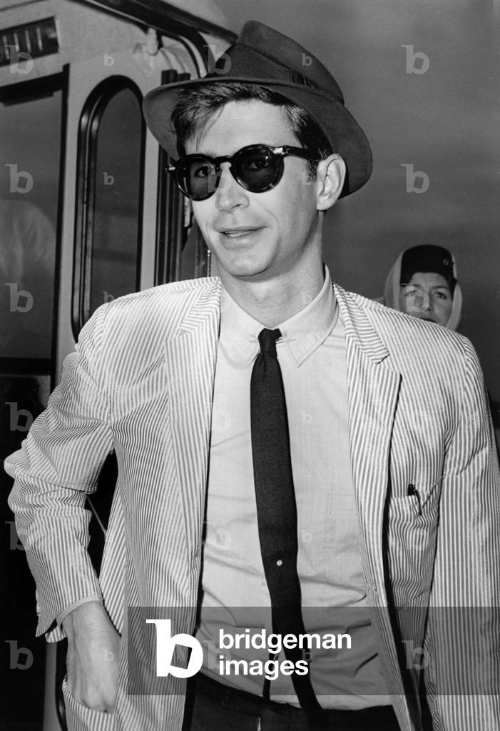 American Actor Anthony Perkins on August 11, 1960 (b/w photo)