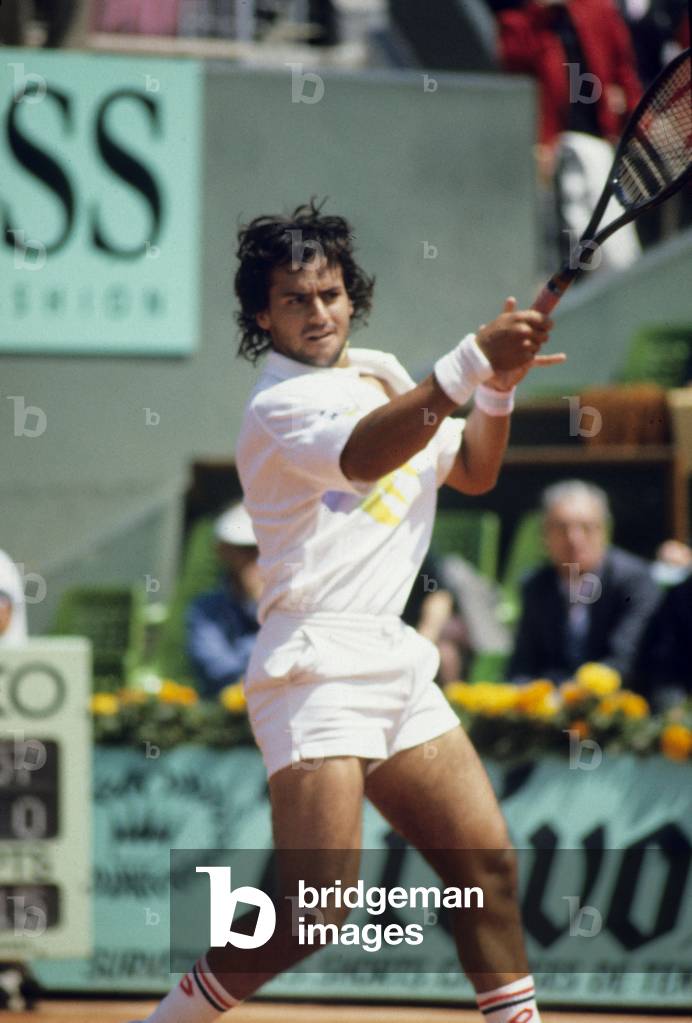 Alberto Mancini In A Match At Roland Garros On June 6, 1989 (photo)
