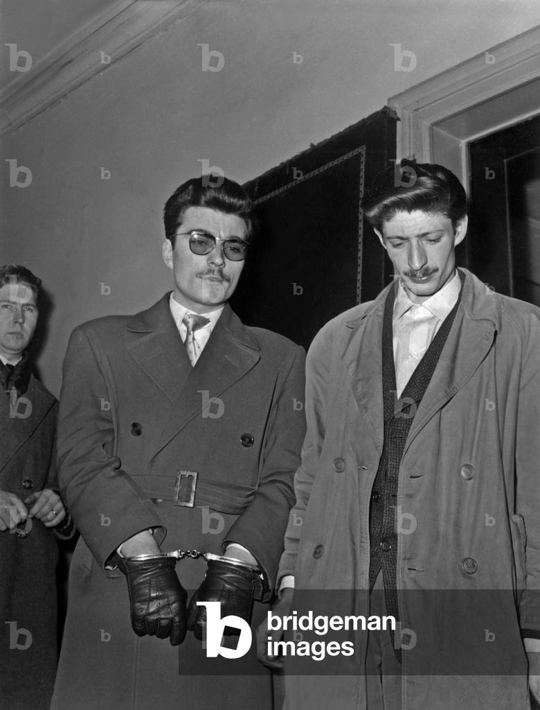 Jean Claude Vivier And Jacques Sermeux Proces Des Assassins De Saint Cloud January 16, 1957 (b/w photo)