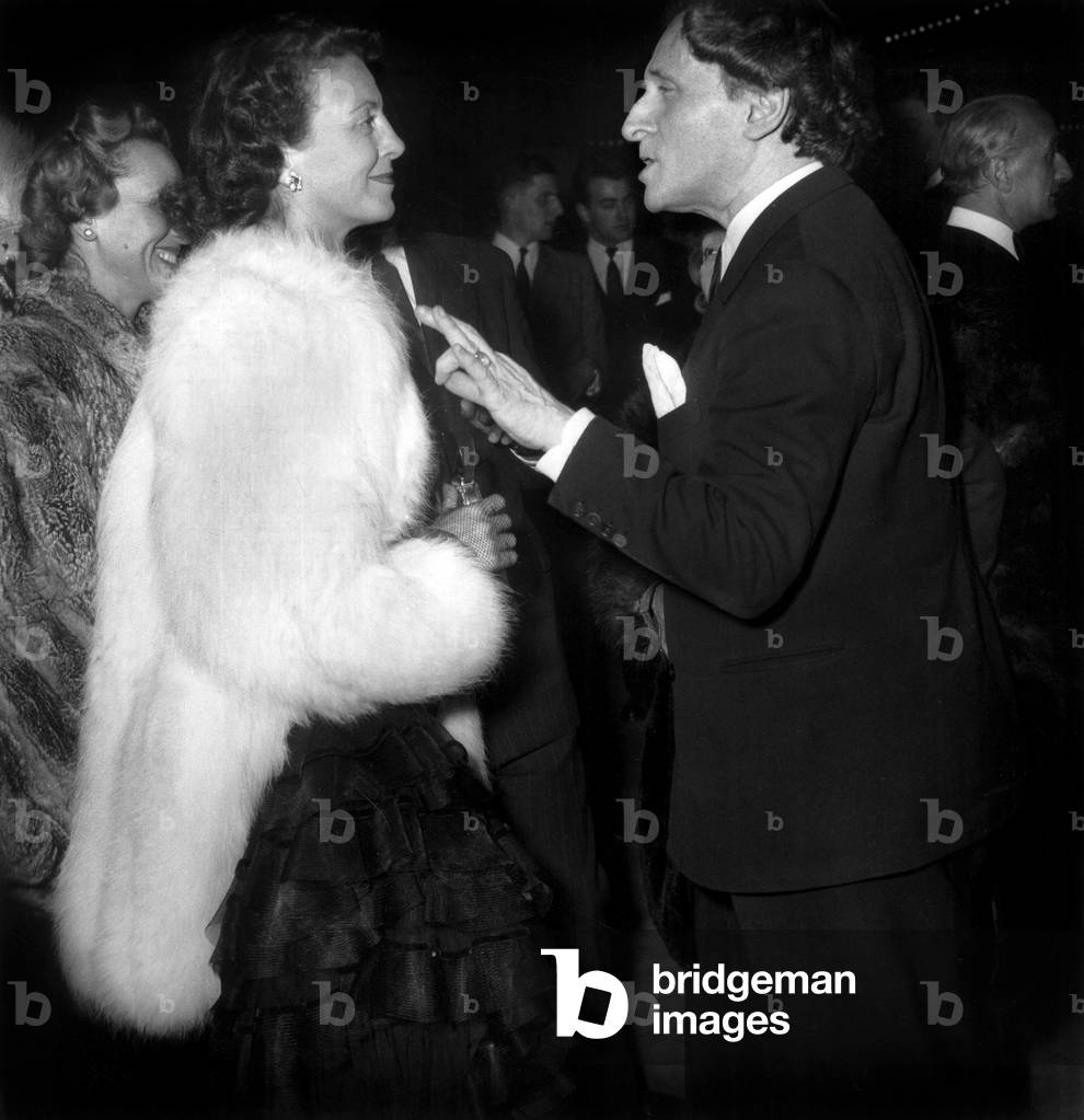 Renee Saint Cyr and Maurice Rostand at Presentation of Film 