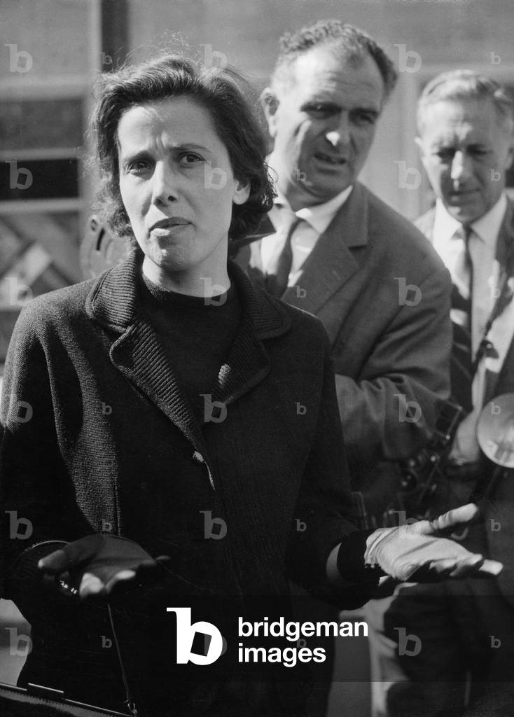Mrs Brule Mother of Little Boy Luc Taron Murdered By Lucien Leger Called The Strangler in France 1964 (b/w photo)