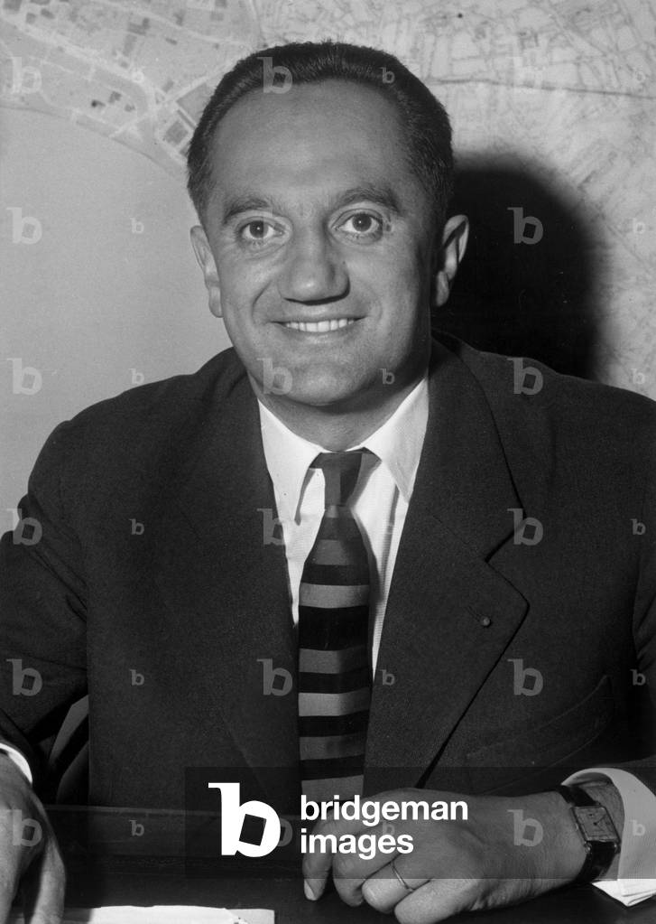 Jean-Louis Vigier Elected President of the City of Paris City Council June 20, 1958 (b/w photo)