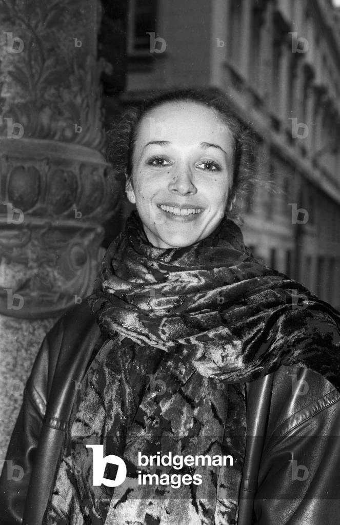 French Dancer Isabelle Guerin, November 4, 1985, Paris (b/w photo)