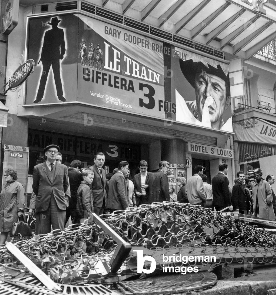 In Paris A Movie Theatre Have Been Destroyed By Demonstrations, May 24, 1968 (b/w photo)