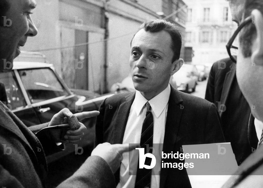 Michel Rocard at National Council of Socialist Party on May 4, 1969 (b/w photo)