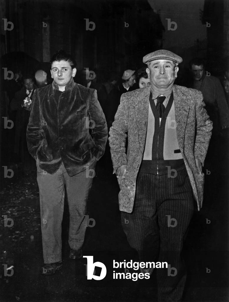 Dominici Affair : (L) Roger Perrin Gaston Dominici'S Grand-Son during The Trial of Gaston Dominici November 1954 (b/w photo)