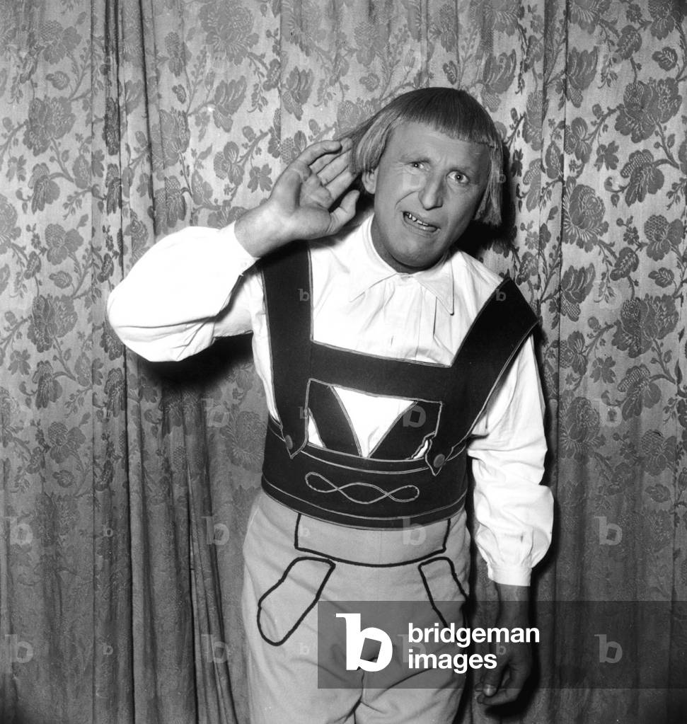 Bourvil on Stage on October 13, 1948 (b/w photo)