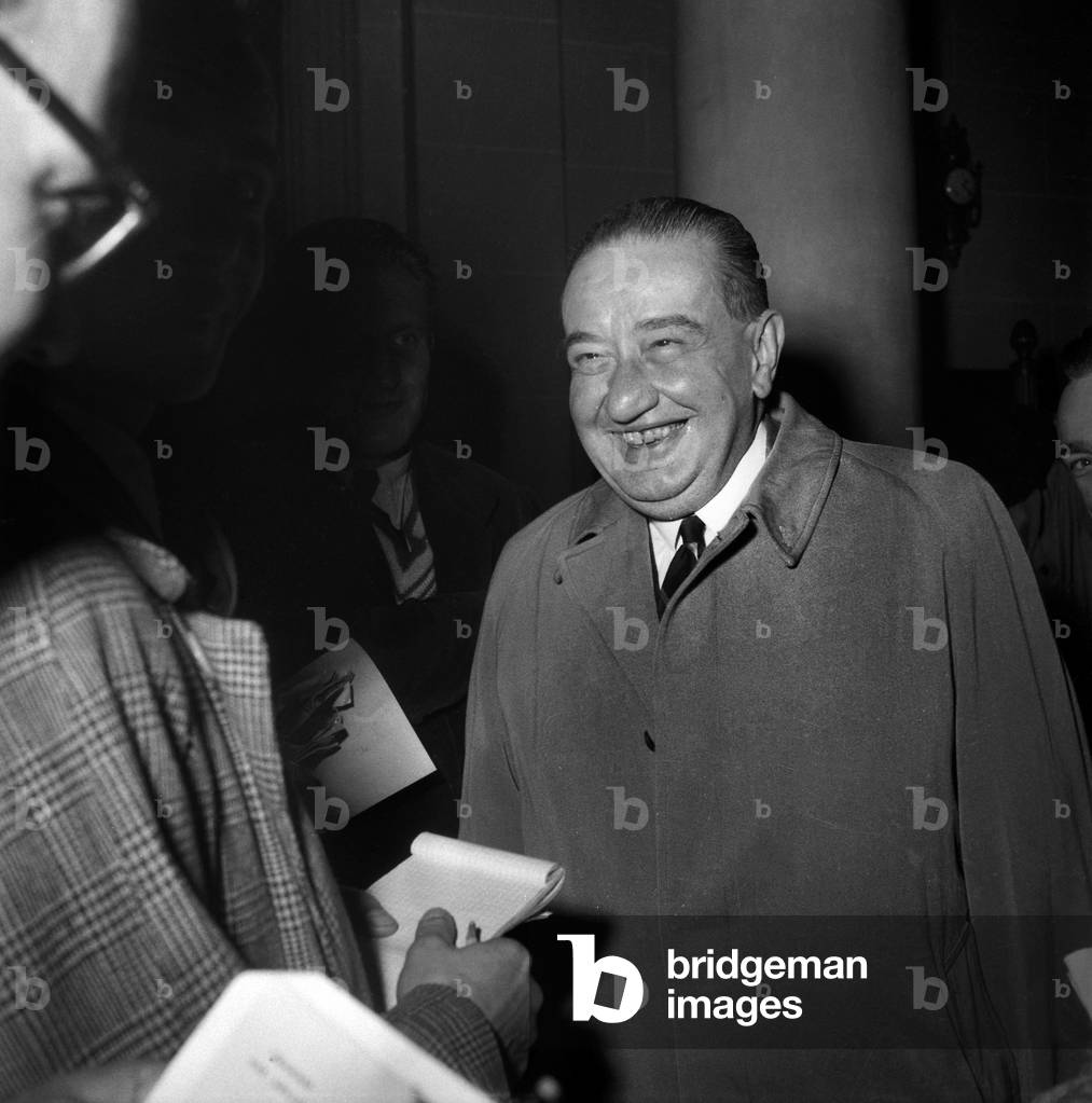 French ministerial crisis in 1949 : French politician Maurice Pestche on October 24, 1949 (b/w photo)