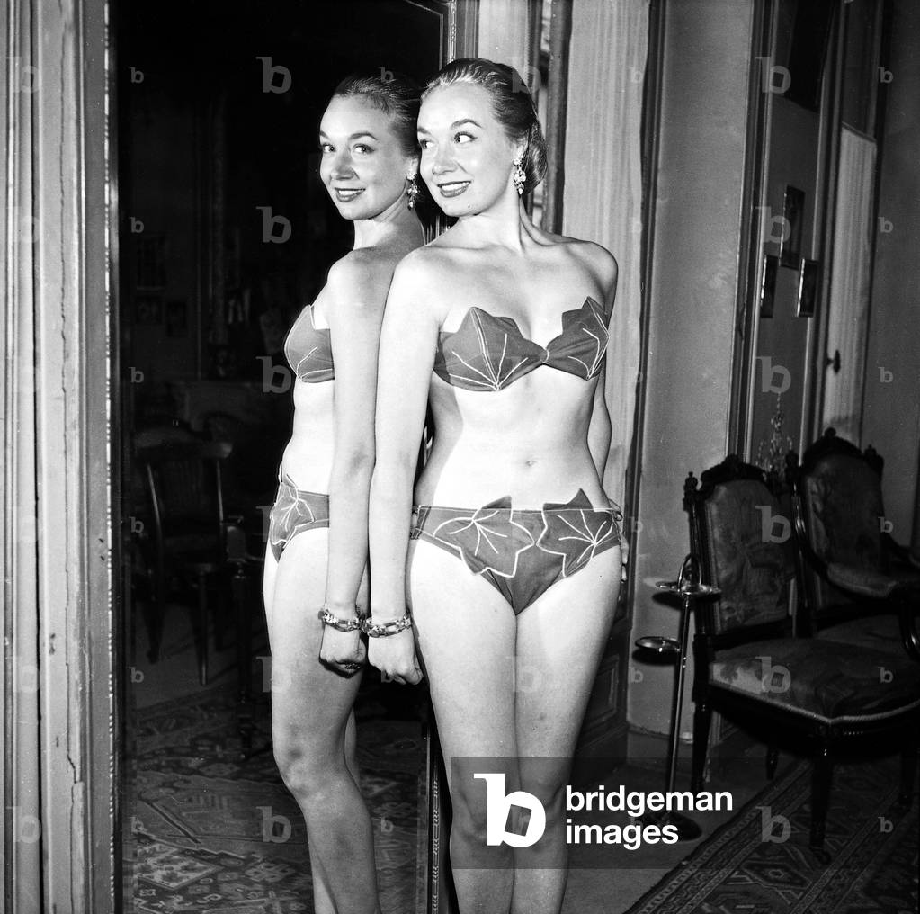 Paule Eisler (24) Miss Model (Beauty Contest), May 30, 1953 (b/w photo)
