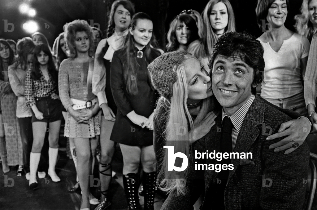 Sacha Distel and Carole Craig March 8, 1971 (b/w photo)