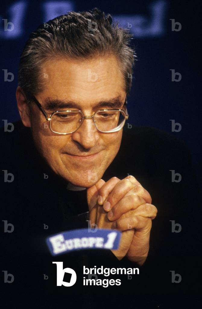 French Cardinal Jean-Marie Lustiger, Archbishop of Paris, during Radioprogram on September 26, 1988 (photo)