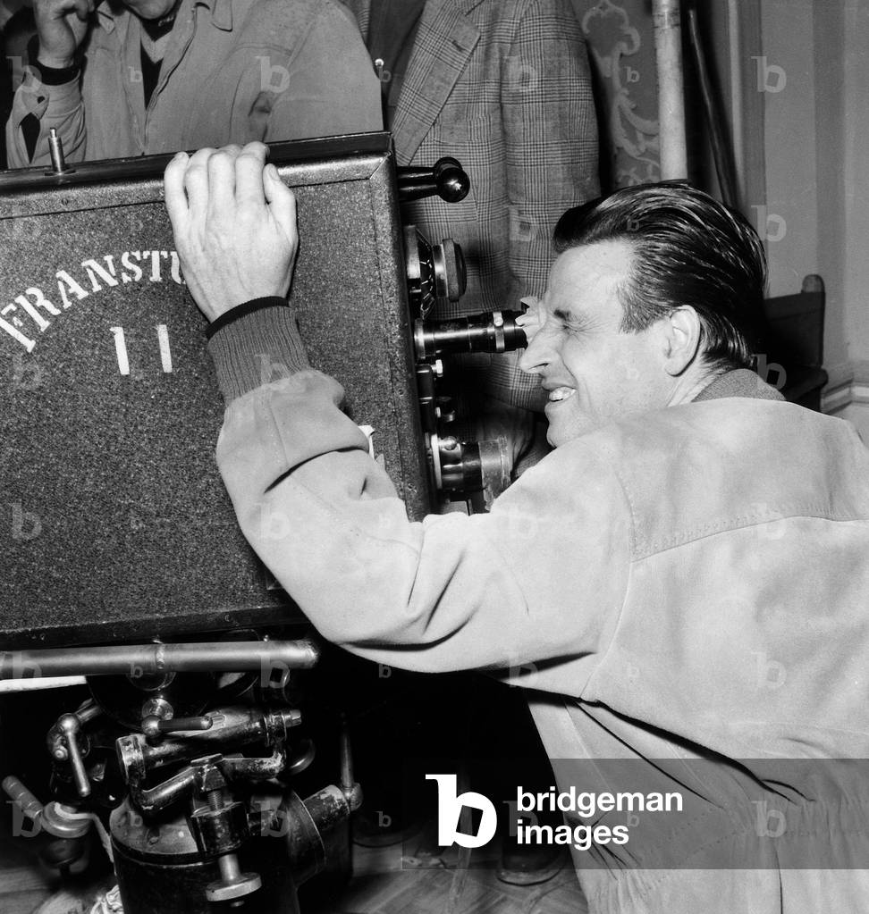 Director Christian Jaque Filming on Set of Madame Du Barry March 13, 1954 (b/w photo)