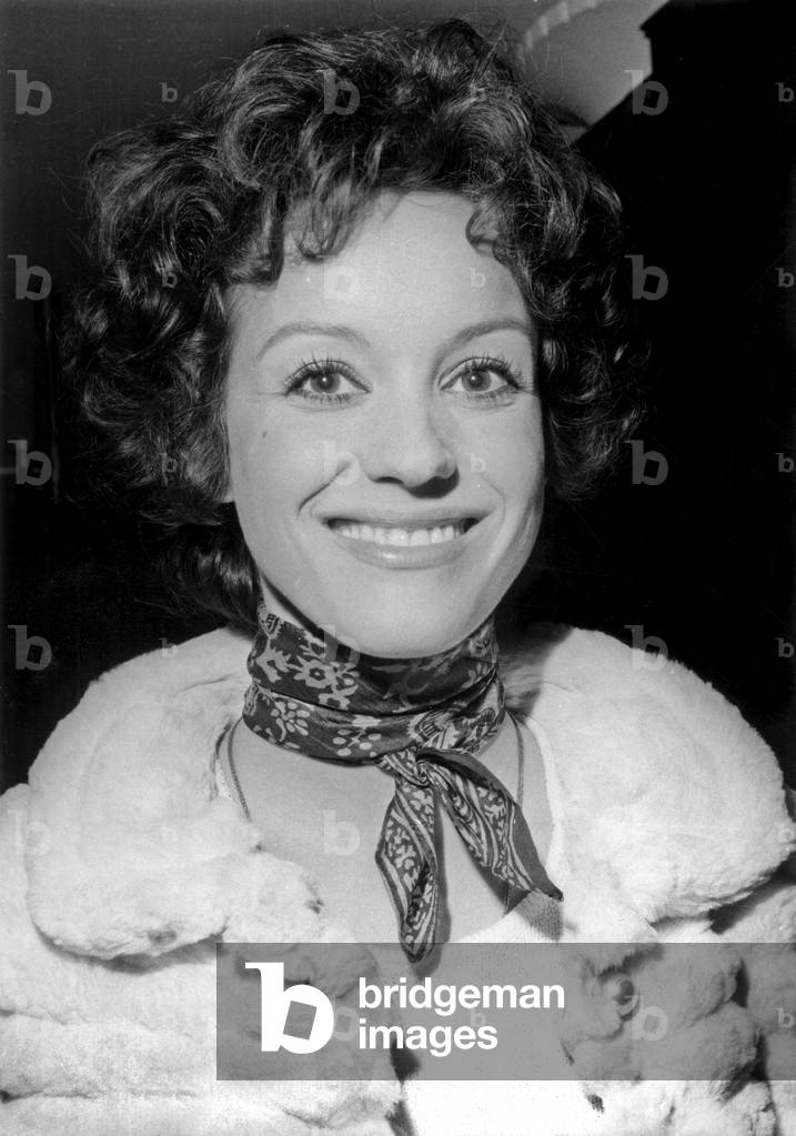 The French Actress Karin Petersen (1945 - 1982) September, 09 1972 (b/w photo)