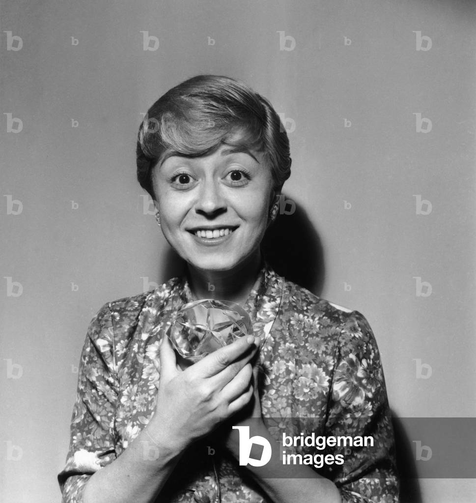 Italian Actress Gulietta Masina (1920-1994) May 18, 1955 (b/w photo)