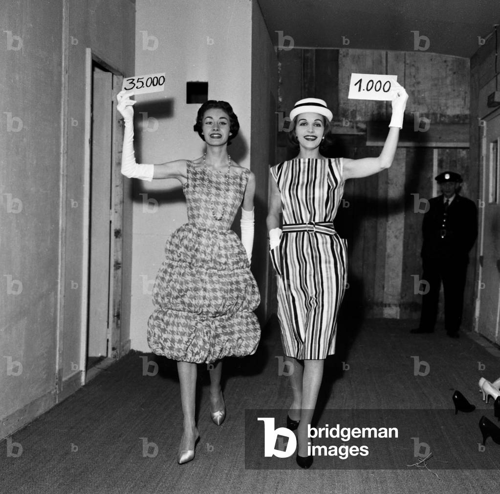Gala For The Opening of The Ready To Wear Exhibition, Grand Palais, Paris, December 1St, 1957. Summer Models : on L, The Most Expensive (