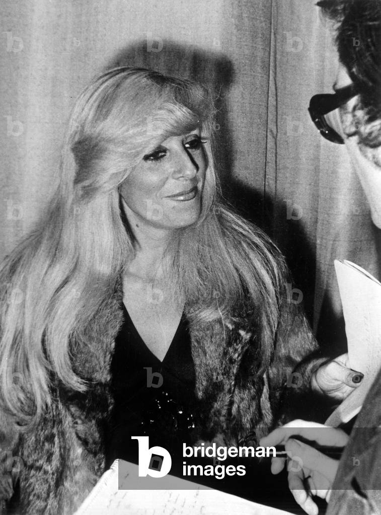 Ulla At The Mutualite Palace During National Assisses Of Prostitution November 19, 1975 (b/w photo)
