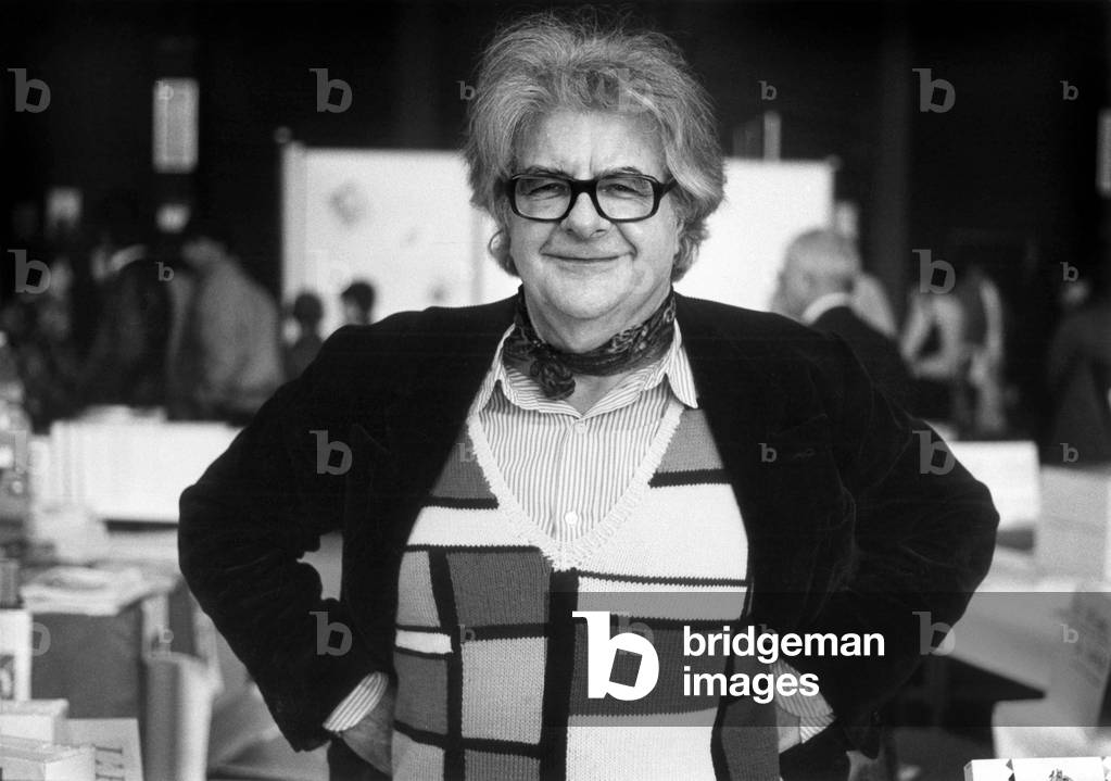 French Novelist Jacques Perry in March 1985 (b/w photo)