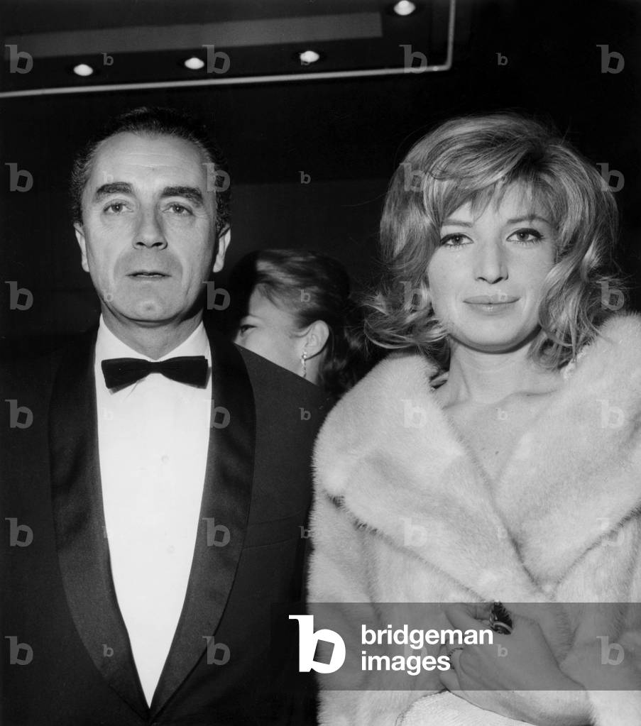 Monica Vitti and Michelangelo Antonioni, 28th October 1964 (b/w photo)