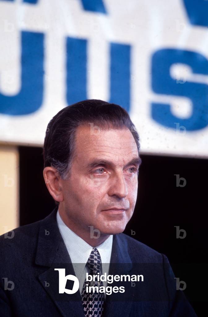 French Right Wing Politician Joseph Fontanet, One of The Fondaters of Cdp Political Party, He Was Minister of Education in 1972-1974, here in The 70'S (photo)