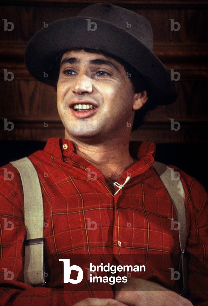 French Actor Michel Boujenah in his One Man Show Les Magnifiques, 1984 (photo)