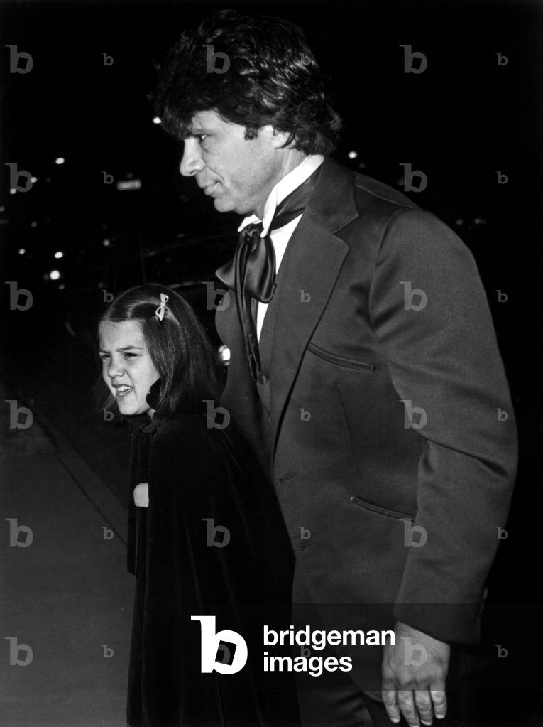 Actor Robert Blake With Daughter Delinah in 1977 (b/w photo)