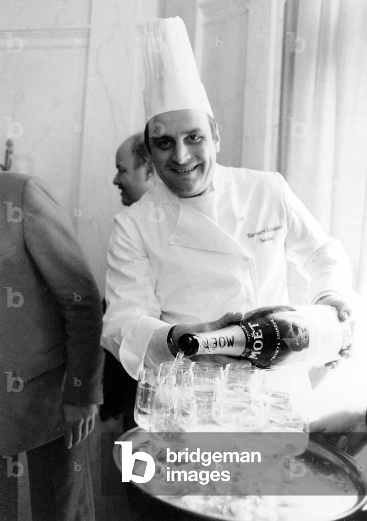 Bernard Loiseau at The Cookers' Prize in France March 169, 1984 (b/w photo)