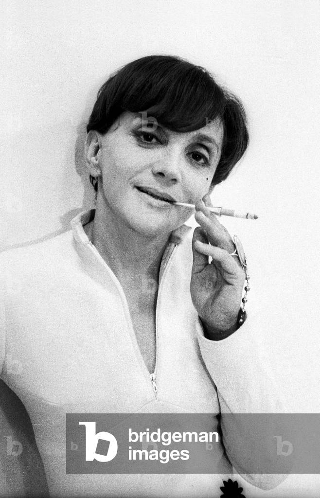 French Presenter Denise Glaser during TV Programme 